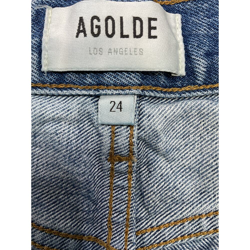 Agolde Vintage Blue Parker Denim Shorts Size 24 - Picture 4 of 5